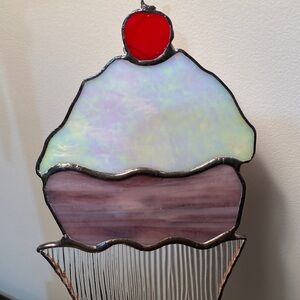 Glass Ice Cream Sundae - Stained Glass Handcrafted Artwork